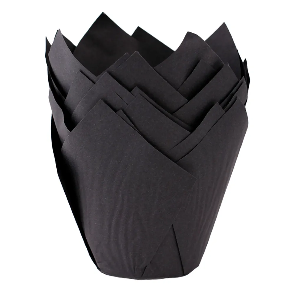 Cápsulas para Muffins Negras 24 uds - Pastkolor