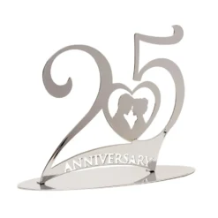 Decoración para Tarta 25 Años en color Plata
