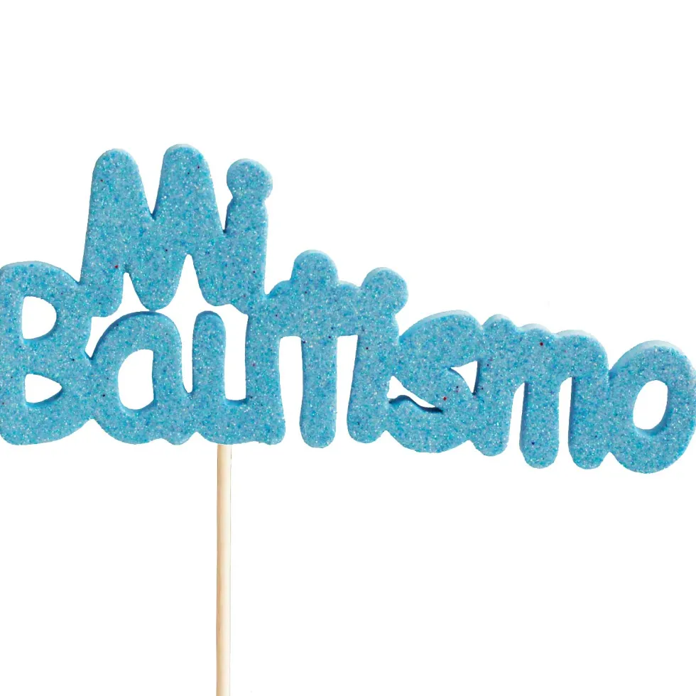 Decoración para tarta Mi bautismo azul
