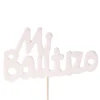 Decoración para Tartas Mi Bautizo Blanco
