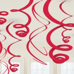 Decoración Colgante Serpentina Roja 55 cm