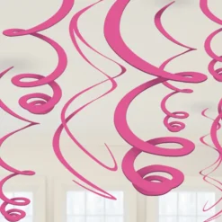 Decoración Colgante Serpentina Rosa 55 cm