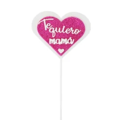 Decoración Corazón Te Quiero Mamá 11 cm