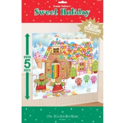 Decoración de Pared Casita Dulce Navidad