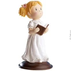Decoración Niña Leyendo la Biblia 13,5cm