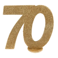 Decoración para Tarta 70 años Oro 10 cm