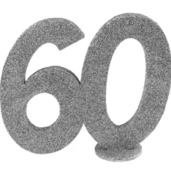 Decoración para Tarta 60 Años Plata 10 cm