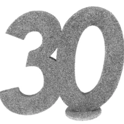 Decoración para Tarta 30 años plata 10 cm
