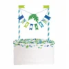 Decoración para Tarta Banderines Dinosaurio