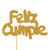 Decoración para Tarta Feliz Cumple Oro
