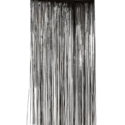 Decoración Puerta Cortina Negra 100x200 cm