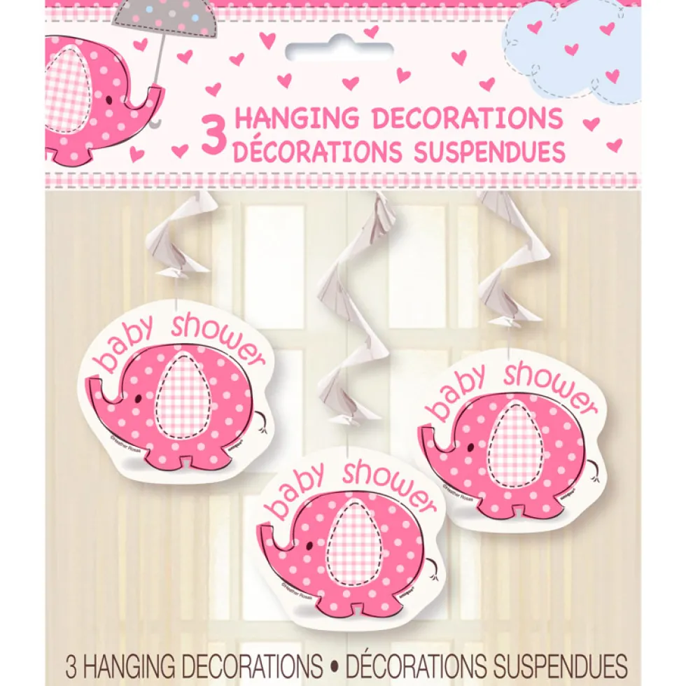 Decoraciones Colgantes Elefante Rosa