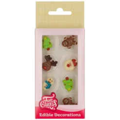 Decoraciones de chocolate navidad 8 ud Funcakes