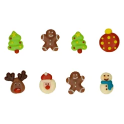 Decoraciones de chocolate navidad 8 ud Funcakes