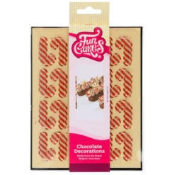 Decoraciones de Chocolate Bastones Caramelo 24 ud Funcakes