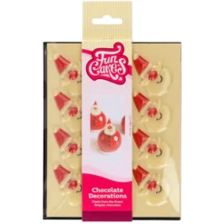 Decoraciones de Chocolate Santa Claus 12 ud - Funcakes