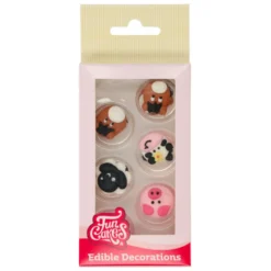 Decoraciones de Azúcar Animales Granja 12 ud - Funcakes