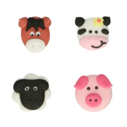 Decoraciones de Azúcar Animales Granja 12 ud - Funcakes