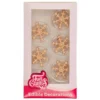 Decoraciones de Azúcar Copos de Nieve Oro 12 ud Funcakes