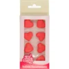 Decoraciones de Azúcar Corazones Rojos 8 ud