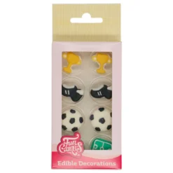Decoraciones de Azúcar Fútbol 8 ud - Funcakes