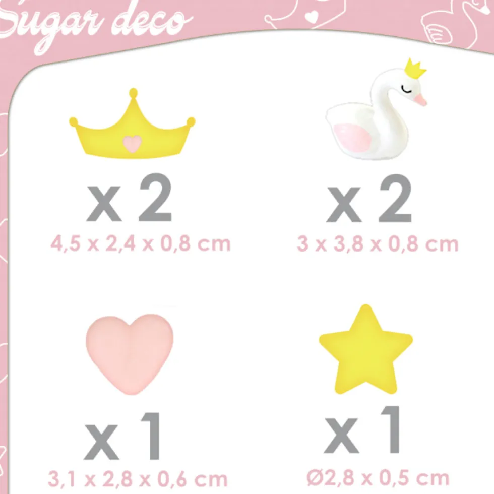 Decoraciones de Azúcar Princesa 6 ud - Scrapcooking