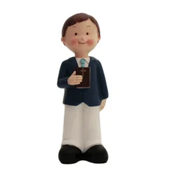 Decoracion Niño con Biblia 15 cm - Modecor
