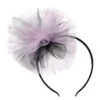 Diadema Decoración de Tul Negro y Lila
