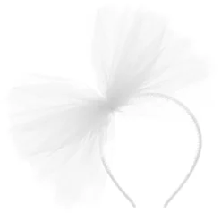 Diadema Decoración de Tul Blanco