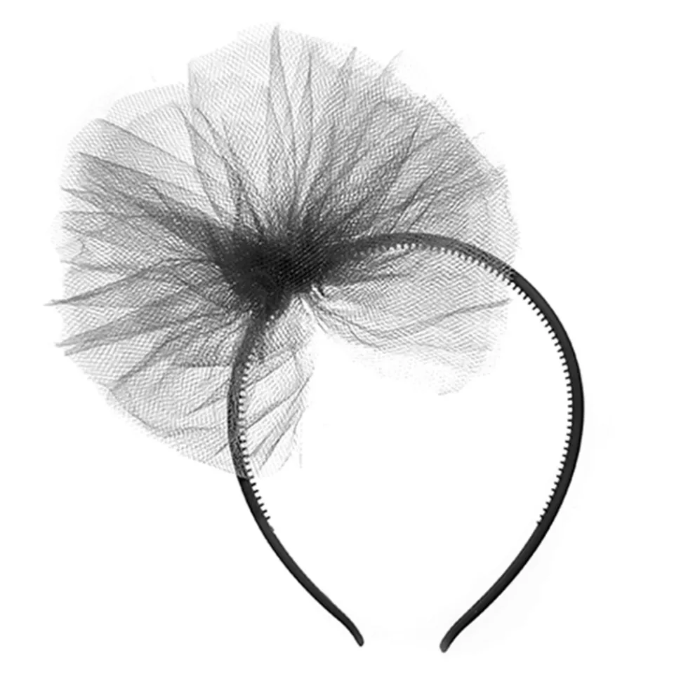 Diadema Lazo de Tul Negra