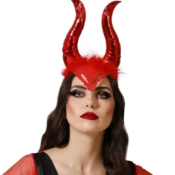 Diadema Cuernos Rojos Halloween