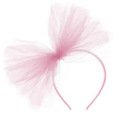 Diadema Decoración de Tul Rosa