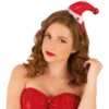 Diadema Gorro Mamá Noel con Cascabel