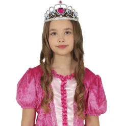Diadema Princesa Corazón Rosa Infantil
