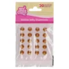 Diamantes Comestibles de Gelatina Oro Perlado 20 ud - Funcakes