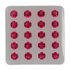 Diamantes Comestibles de Gelatina Rosa 20 ud - Funcakes