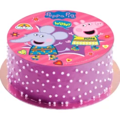 Disco de Azúcar Peppa y Emily Arcoíris