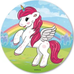 Disco de Azúcar Unicornio 20 cm