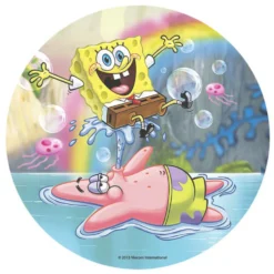 Disco de oblea Bob Esponja Saludando