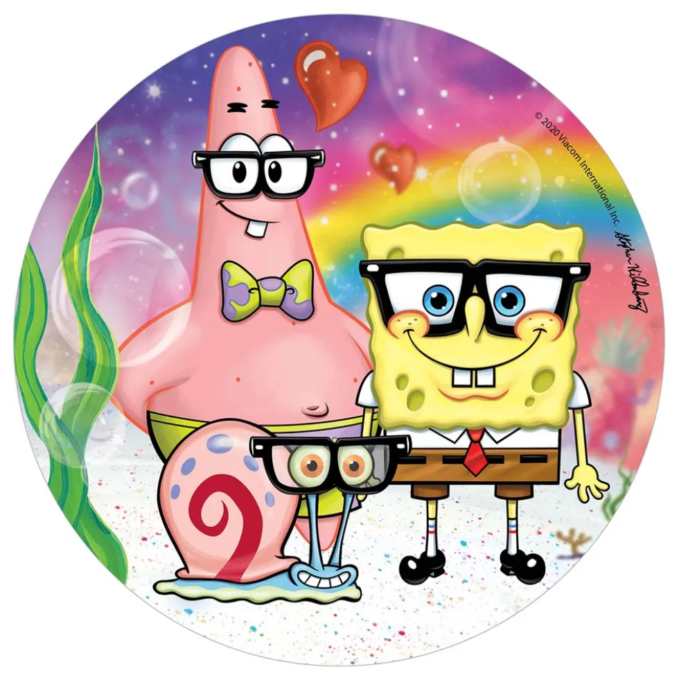 Disco de Oblea Bob Esponja y Patricio 20 cm