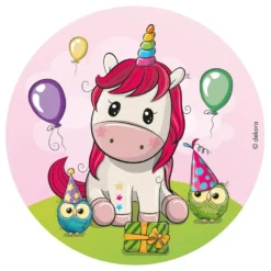 Disco de Oblea Unicornio Baby 20 cm