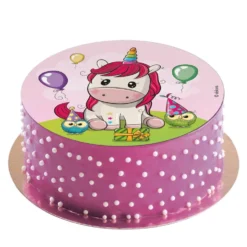 Disco de Oblea Unicornio Baby 20 cm