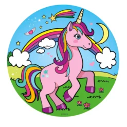 Disco de Oblea Unicornio Modelo A 20 cm