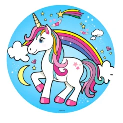 Disco de Oblea Unicornio Modelo B 20 cm
