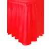 Falda de Plástico para Mesa Roja
