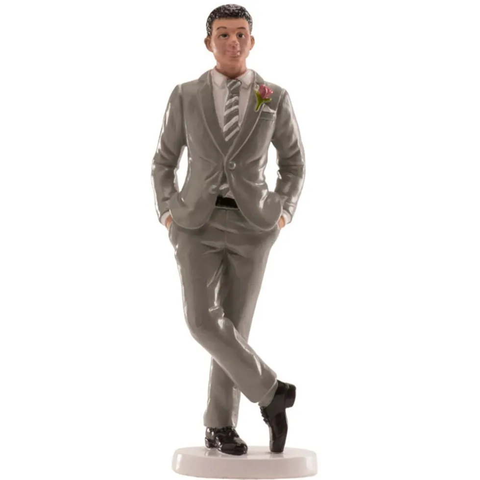 Figura de Boda Hombre con Traje Gris 16 cm