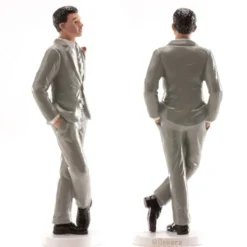 Figura de Boda Hombre con Traje Gris 16 cm