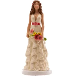 Figura de Boda Mujer con Margaritas 16 cm
