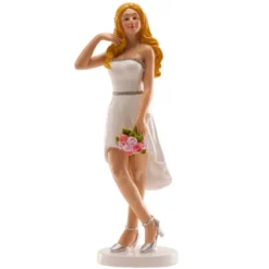 Figura de Boda Mujer con Vestido Corto 16 cm