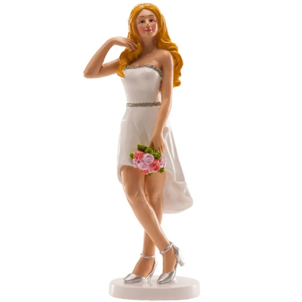 Figura de Boda Mujer con Vestido Corto 16 cm
